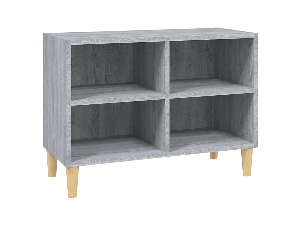 Bridgeville  Tv-meubel met houten poten 69,5x30x50 cm grijs sonoma eiken