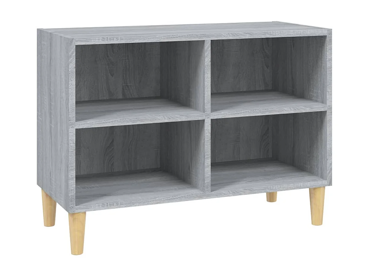 Bridgeville  Tv-meubel met houten poten 69,5x30x50 cm grijs sonoma eiken
