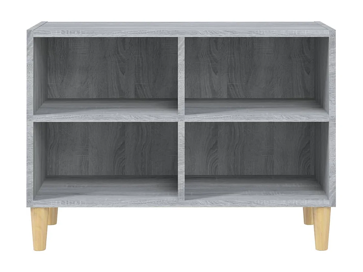 Bridgeville  Tv-meubel met houten poten 69,5x30x50 cm grijs sonoma eiken