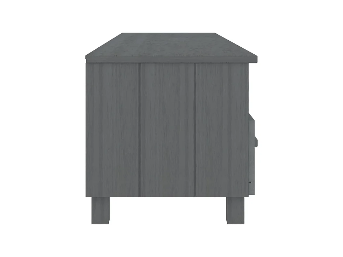 Reha  Meuble TV HAMAR Gris foncé 158x40x40 cm Bois massif de pin