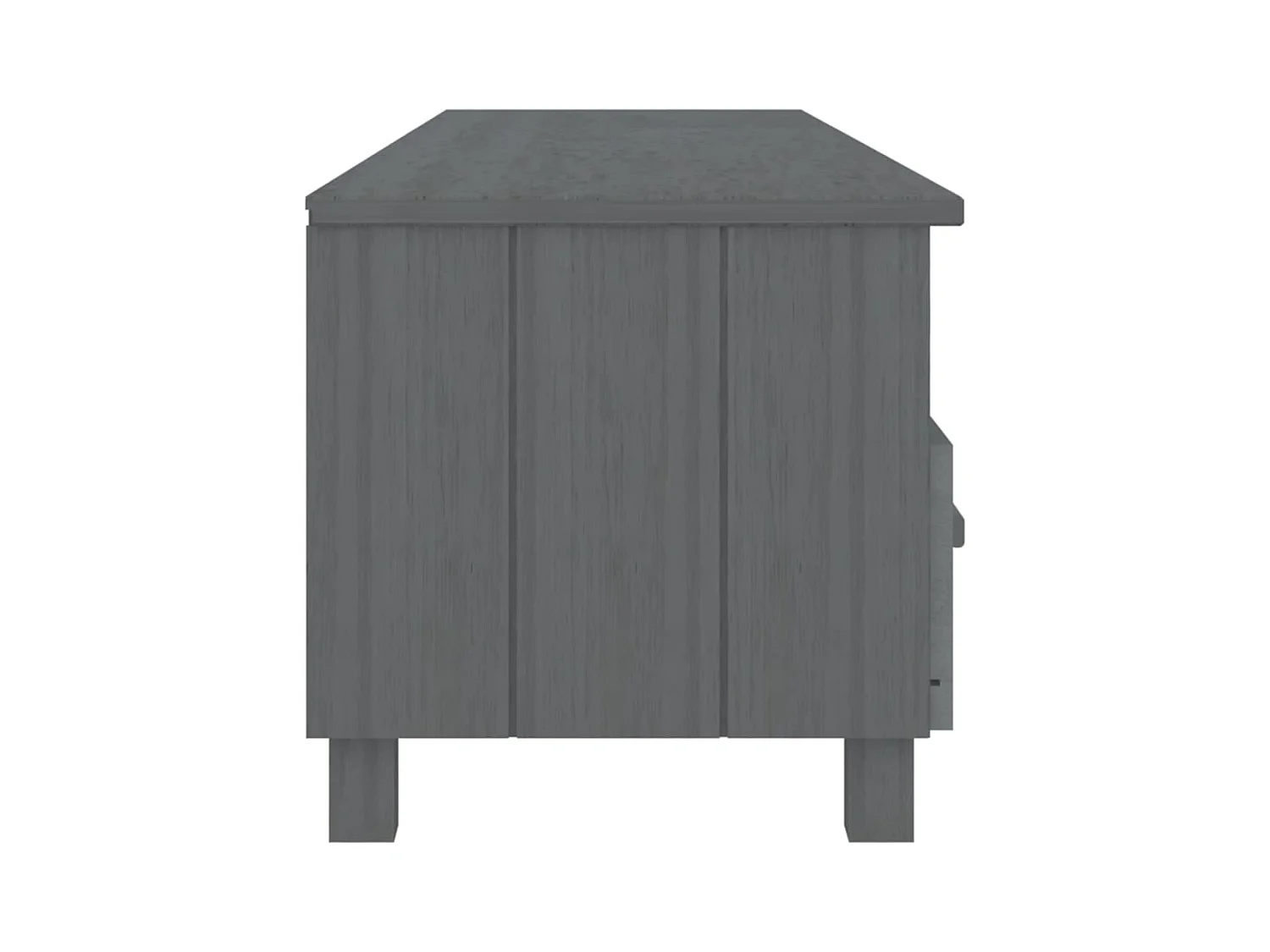 Reha  Meuble TV HAMAR Gris foncé 158x40x40 cm Bois massif de pin