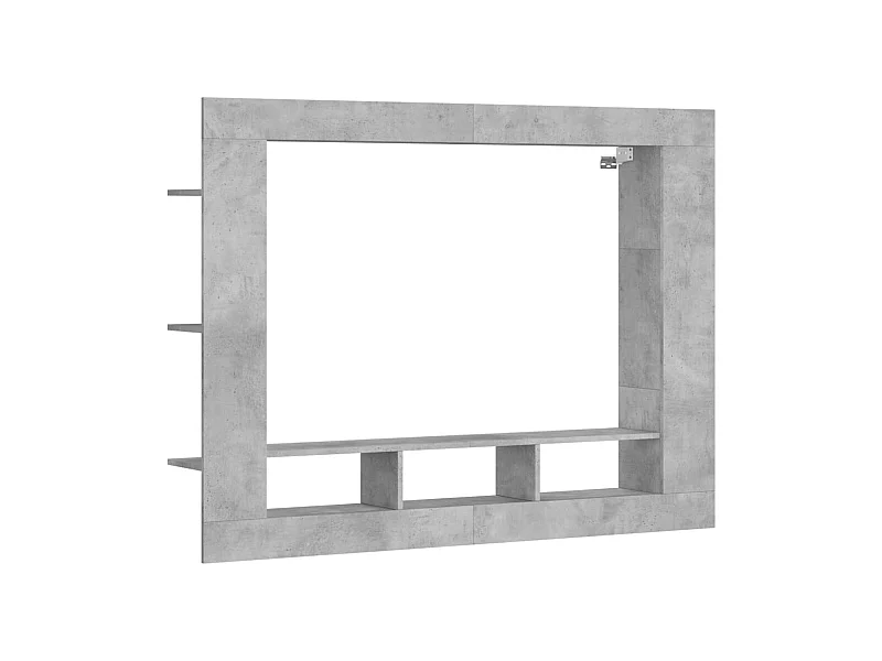 Mykdal  Mueble para TV madera de ingeniería gris hormigón 152x22x113 cm