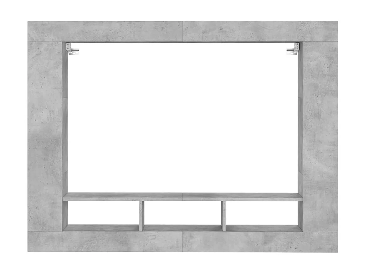Mykdal  Mueble para TV madera de ingeniería gris hormigón 152x22x113 cm