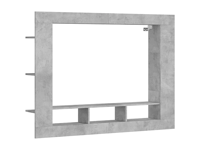 Mykdal  Mueble para TV madera de ingeniería gris hormigón 152x22x113 cm