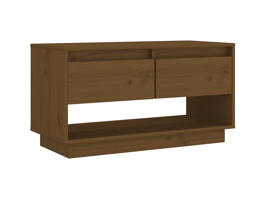 Megan Lynn  Tv-meubel 74x34x40 cm massief grenenhout honingbruin