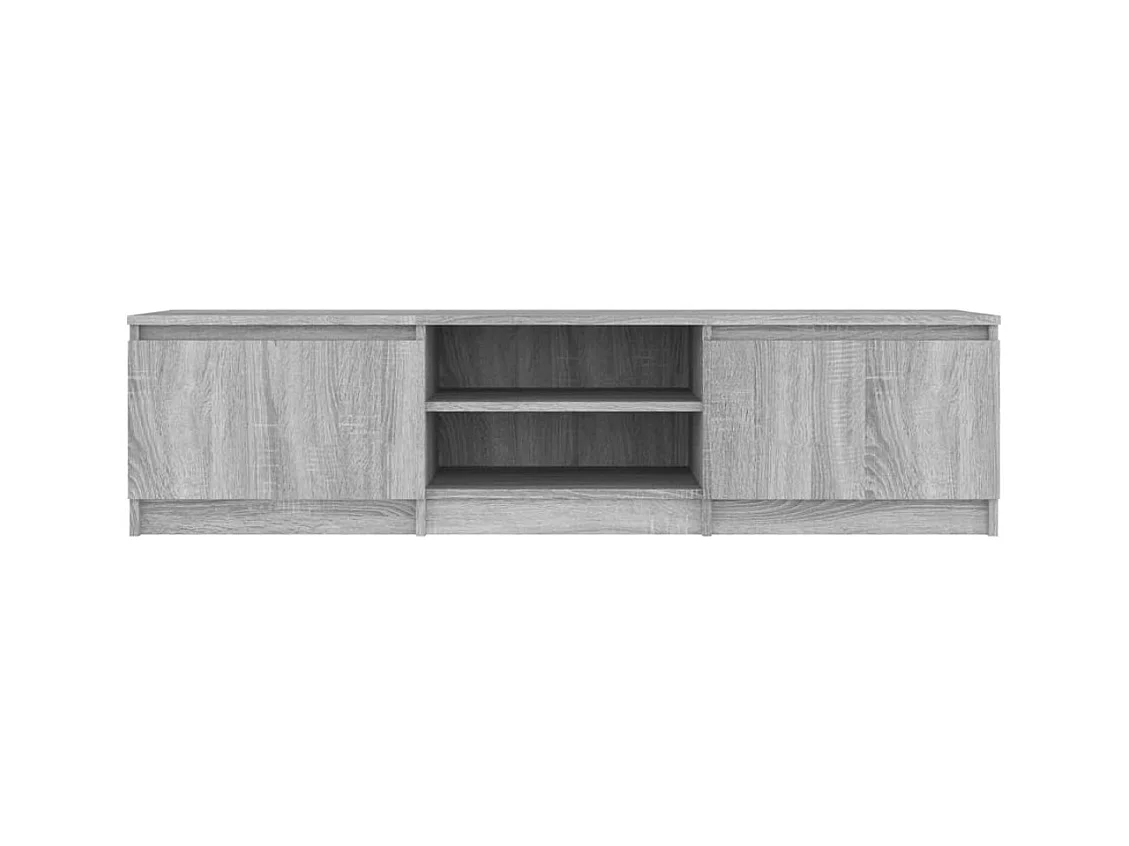 Kingman  Mueble de TV madera contrachapada gris Sonoma 140x40x35,5 cm