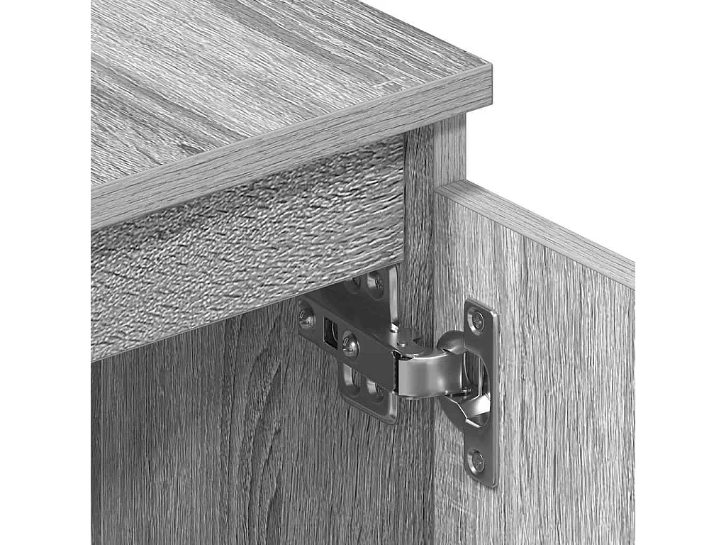 Kingman  Meuble TV Sonoma gris 140x40x35,5 cm Bois d'ingénierie