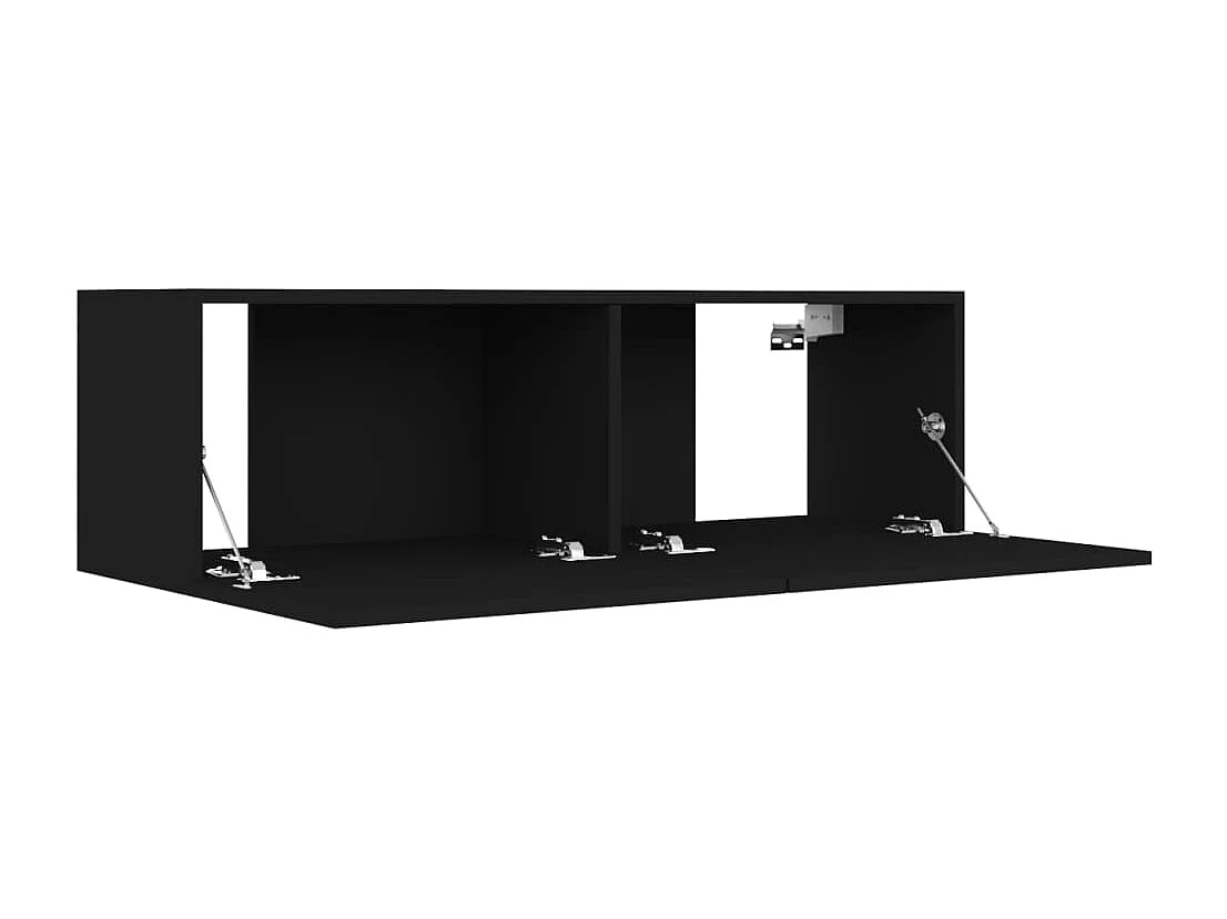 Mitchel  Meuble TV Noir 100x30x30 cm Bois d’ingénierie