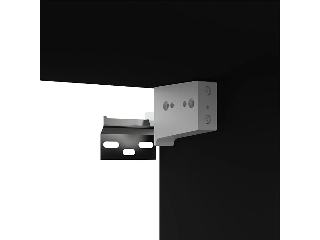 Mitchel  Meuble TV Noir 100x30x30 cm Bois d’ingénierie