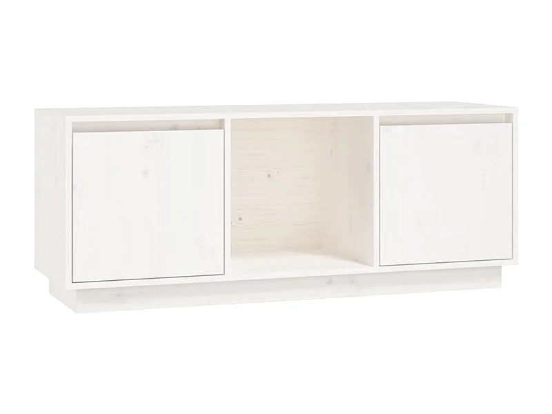 Eldir  Tv-meubel 110,5x35x44 cm massief grenenhout wit