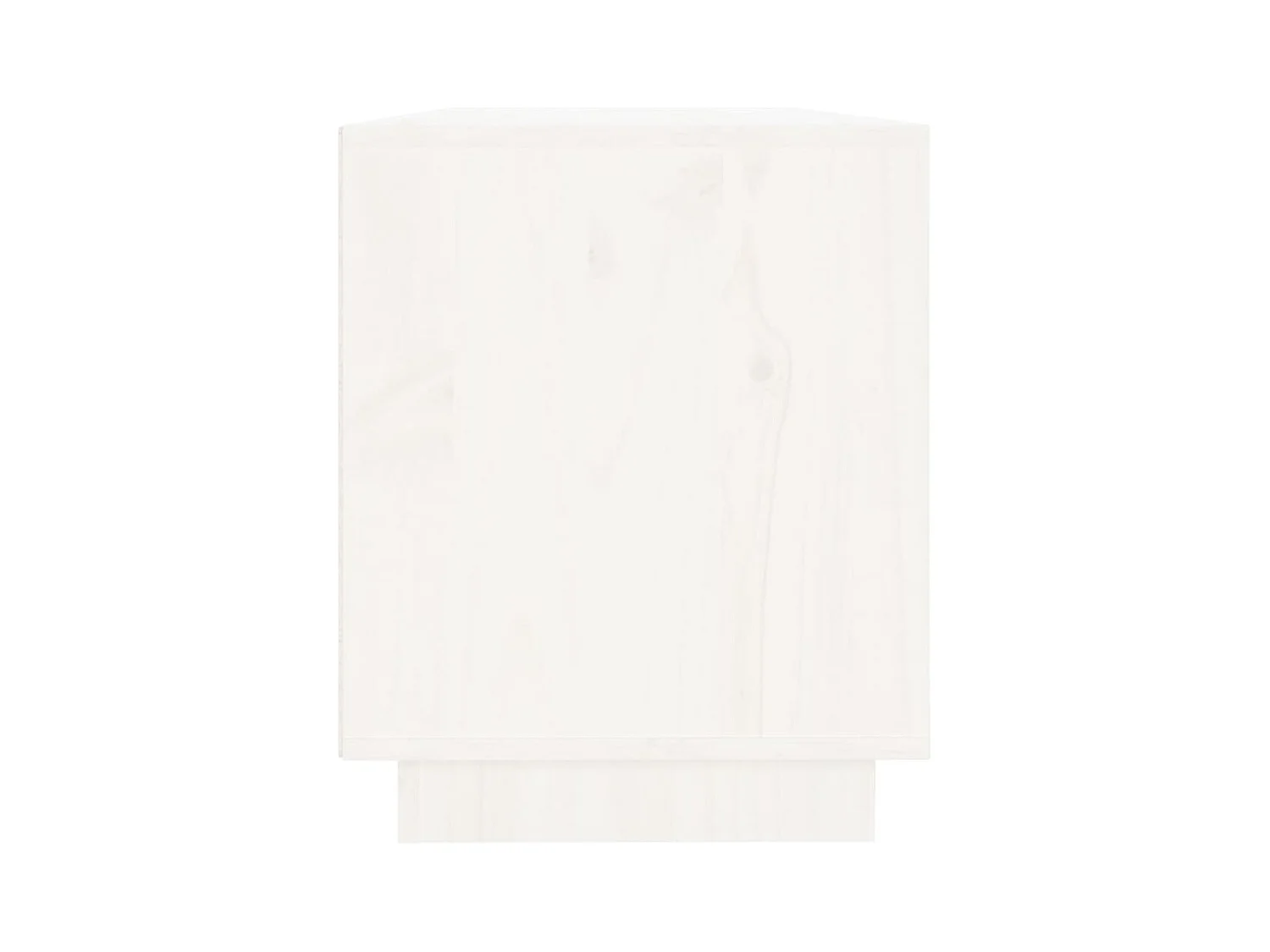 Eldir  Meuble TV Blanc 110,5x35x44 cm Bois de pin massif