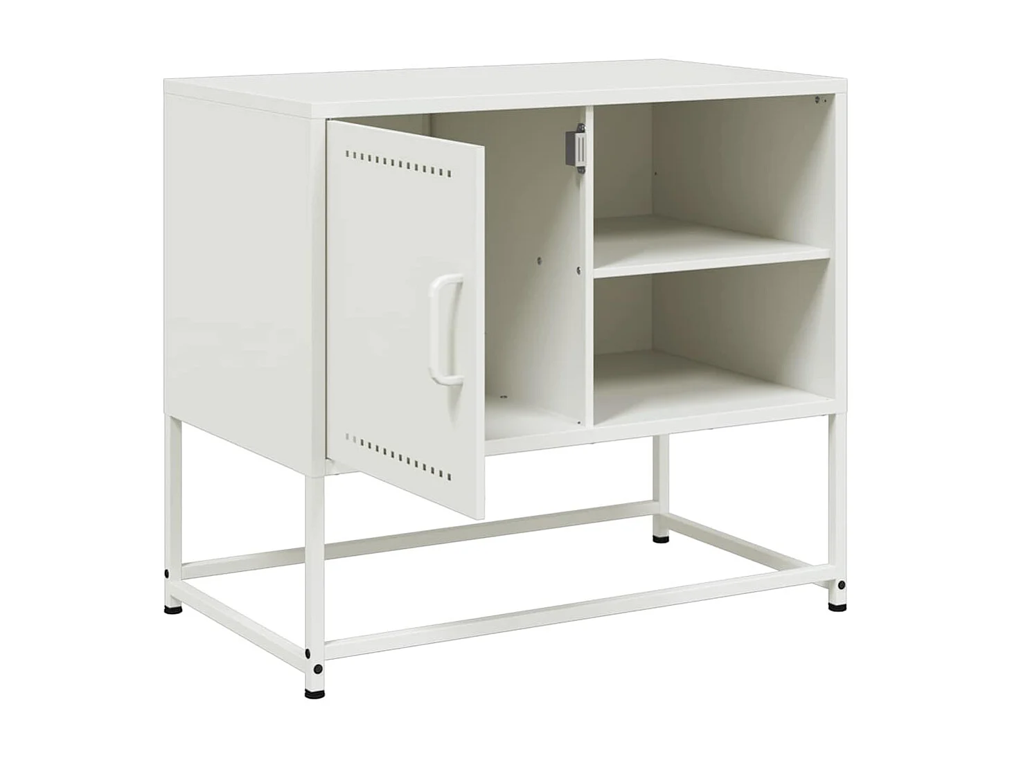 Hampden  Meuble TV blanc 68x39x60,5 cm acier