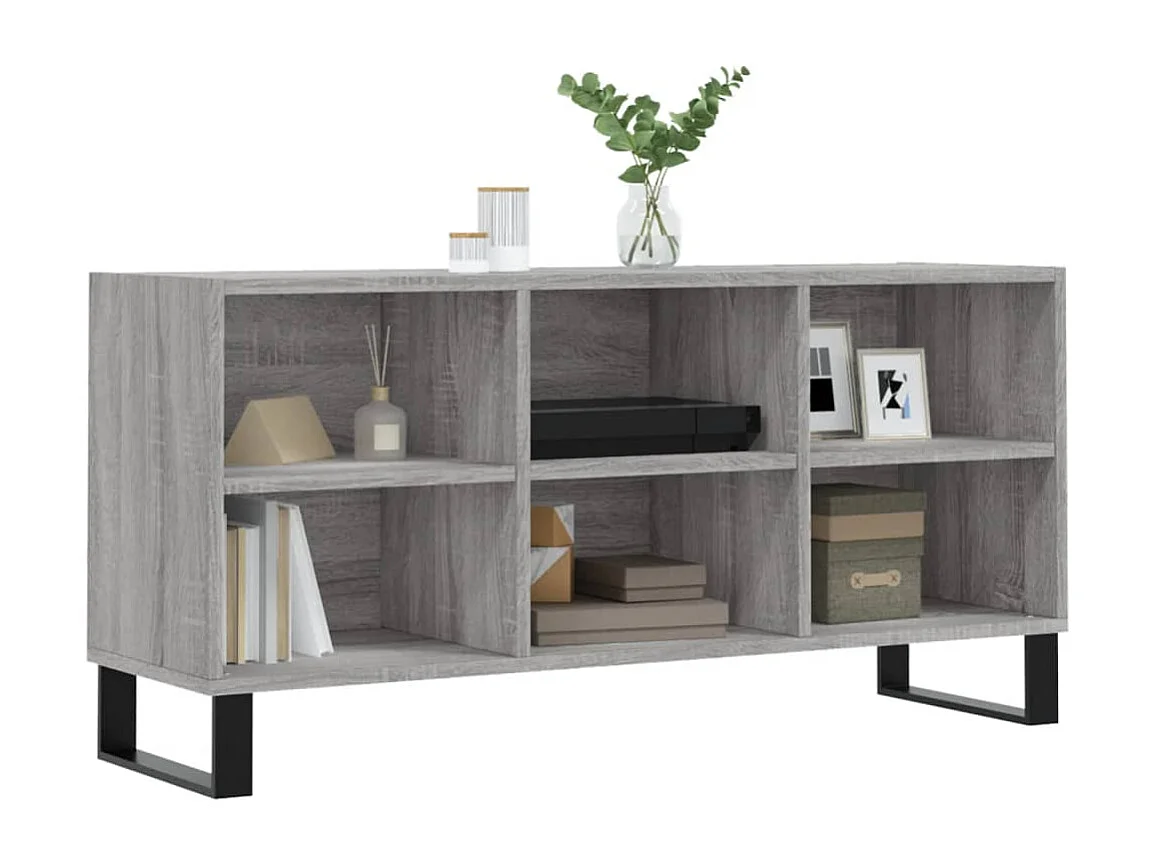 Adolfo  Meuble TV sonoma gris 103,5x30x50 cm bois d'ingénierie