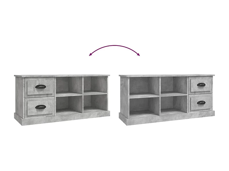 Landisville  Tv-meubel 102x35,5x47,5 cm bewerkt hout betongrijs