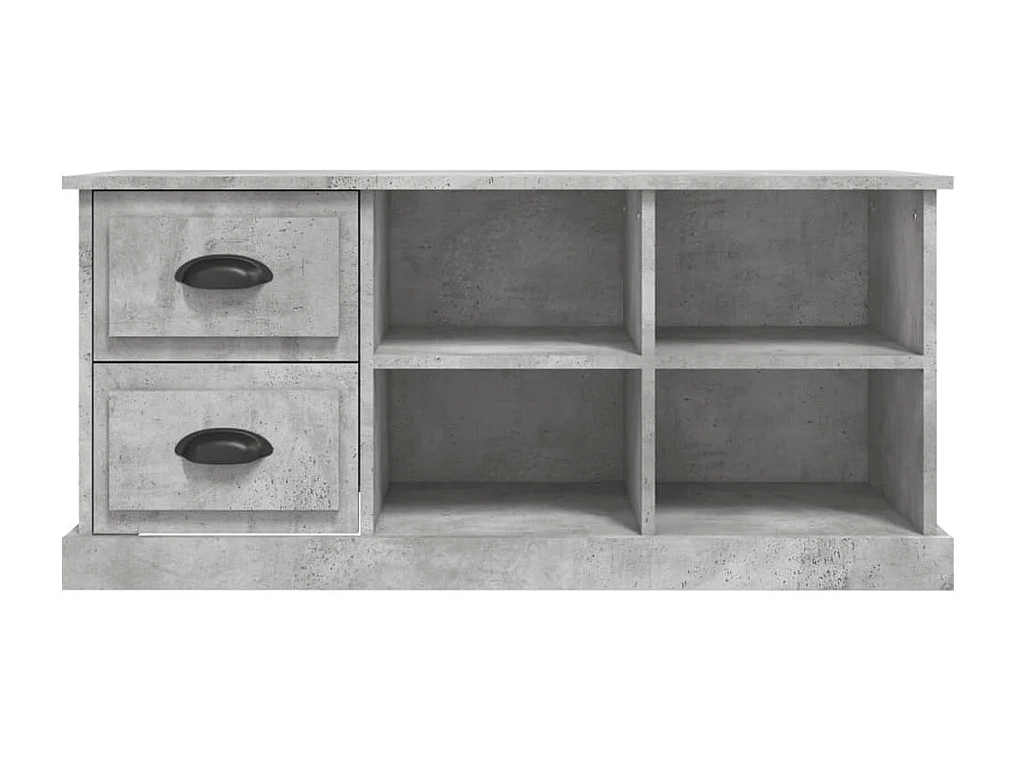 Landisville  Meuble TV gris béton 102x35,5x47,5 cm bois d'ingénierie