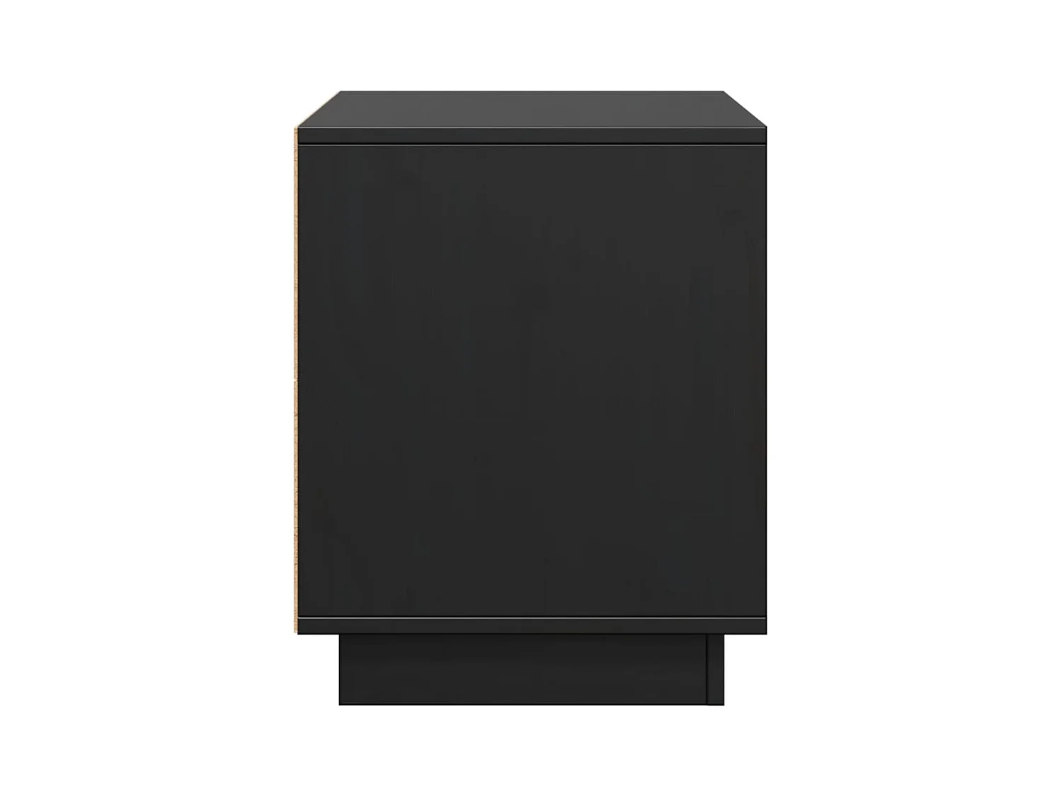 François-Paul  Tv-meubel 74x35x44 cm massief grenenhout zwart