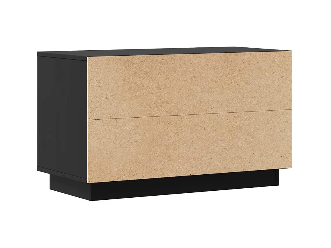 François-Paul  Tv-meubel 74x35x44 cm massief grenenhout zwart