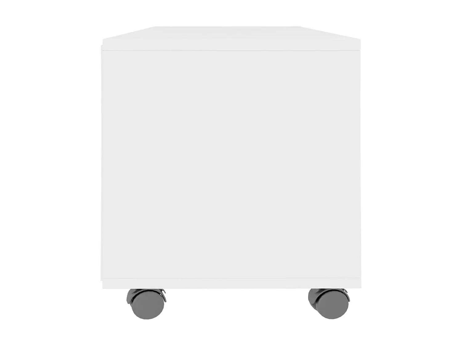 Yron  Meuble TV avec roulettes Blanc 90x35x35 cm Bois d'ingénierie