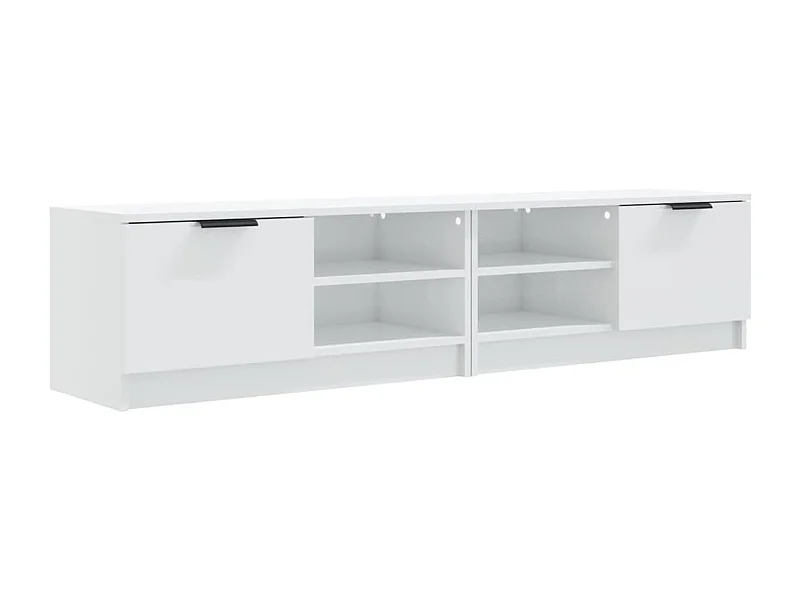 Bryvra  Meubles TV 2 pcs Blanc brillant 80x35x36,5 cm Bois d'ingénierie