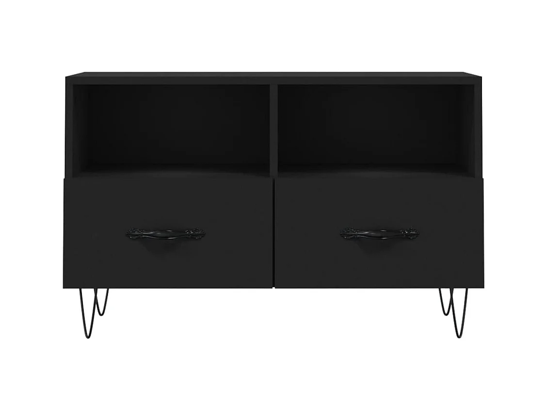 Rødovre  Tv-meubel 80x36x50 cm bewerkt hout zwart