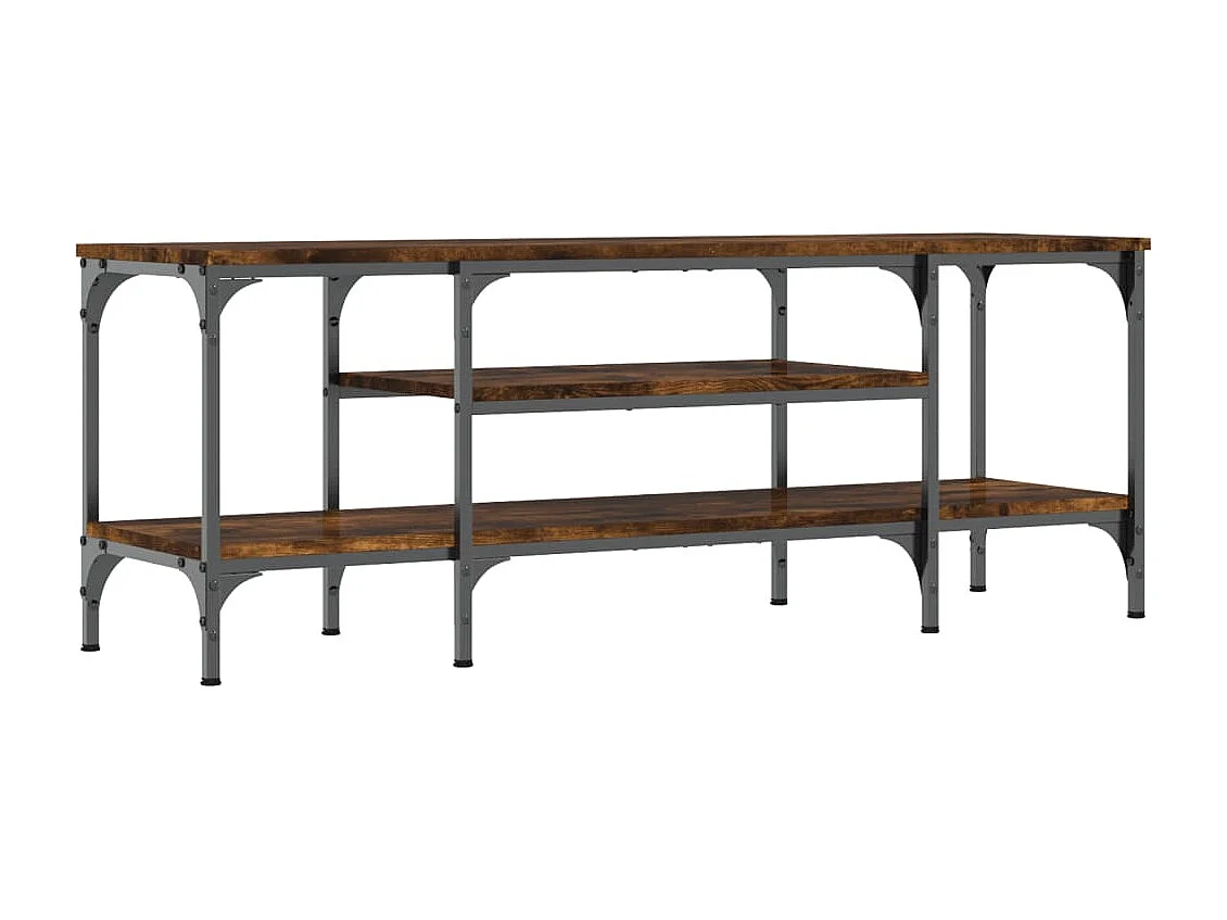 Numa  Meuble TV chêne fumé 121x35x45 cm bois d'ingénierie et fer