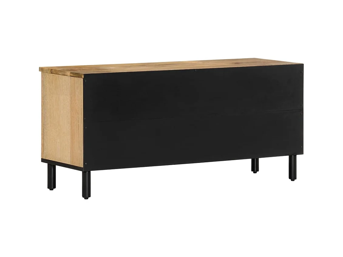Telira  Meuble TV 100x33x46 cm bois massif de manguier