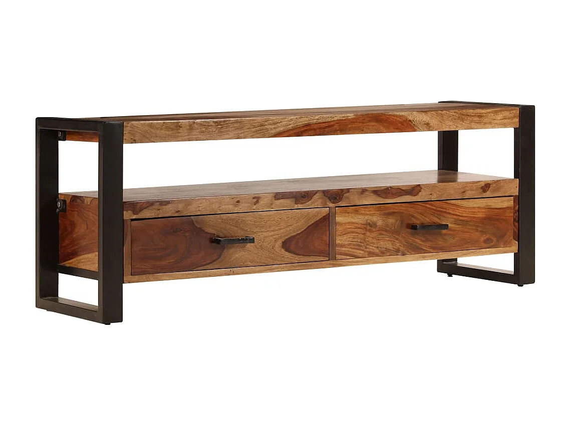 Gudrunn  Mueble para TV madera maciza de acacia 120x35x45 cm