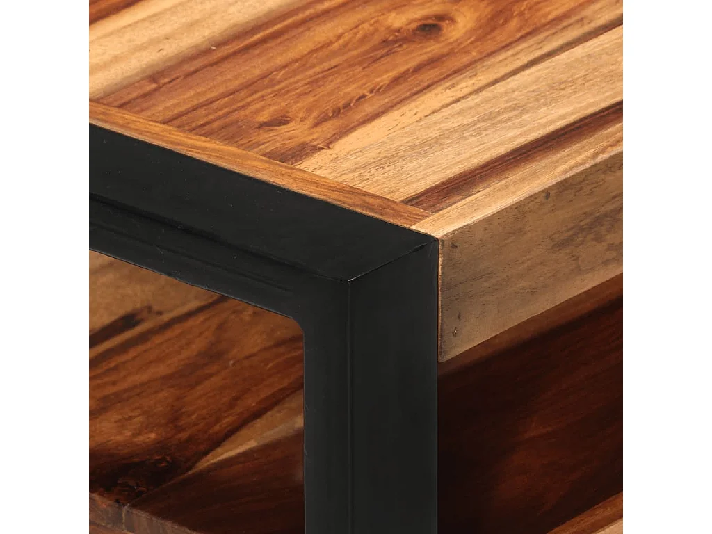 Gudrunn  Mueble para TV madera maciza de acacia 120x35x45 cm