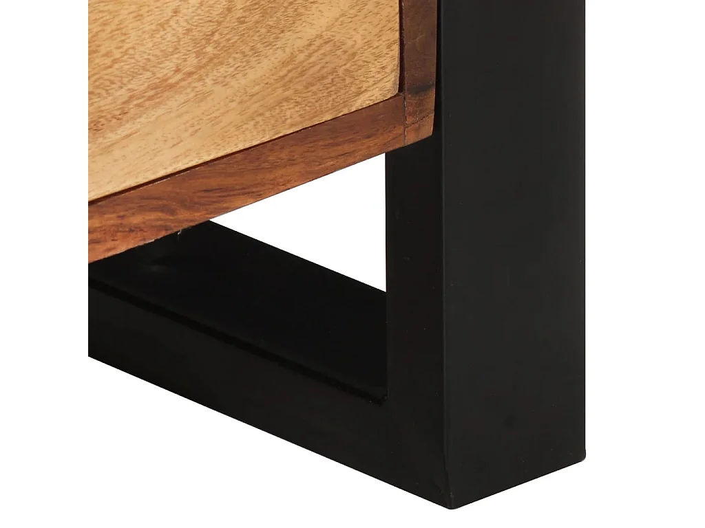 Gudrunn  Mueble para TV madera maciza de acacia 120x35x45 cm