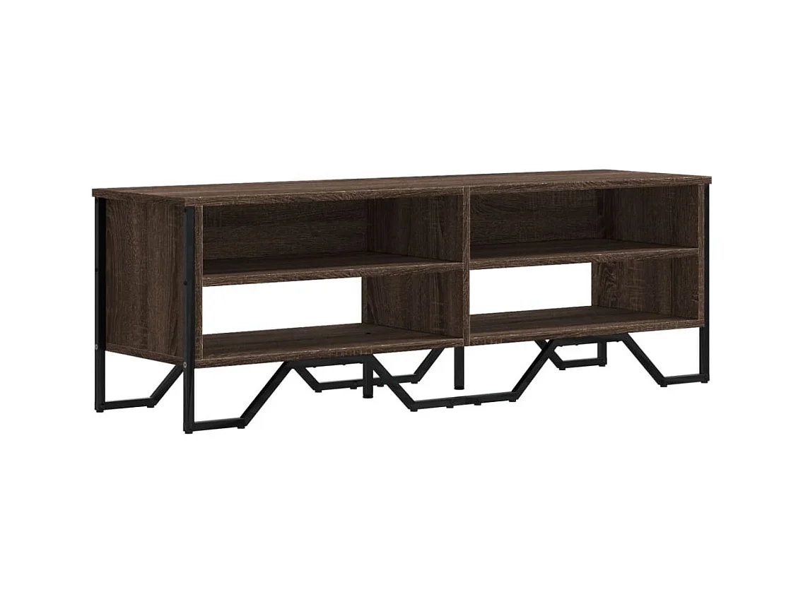 Zylar  Meuble TV chêne marron 122x34x41 cm bois d'ingénierie