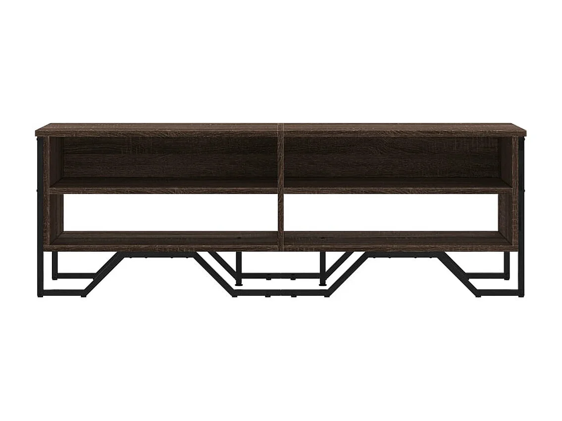 Zylar  Meuble TV chêne marron 122x34x41 cm bois d'ingénierie