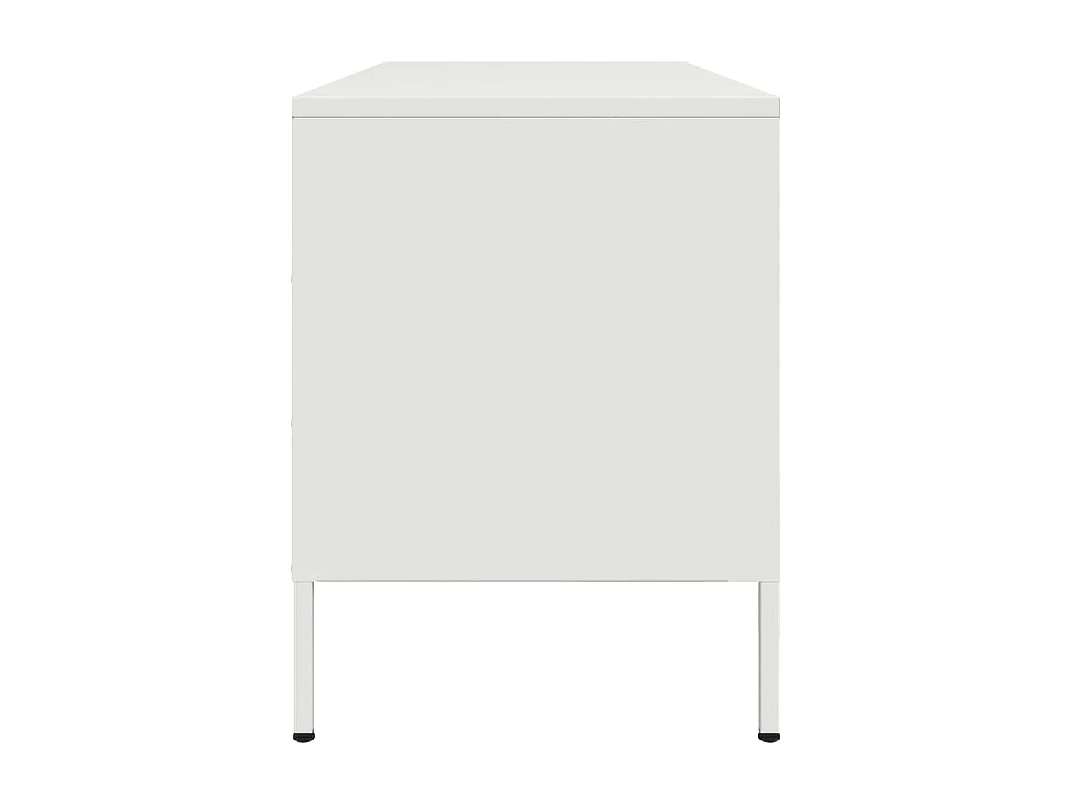 Lampasas  Meuble TV blanc 100,5x39x50,5 cm acier