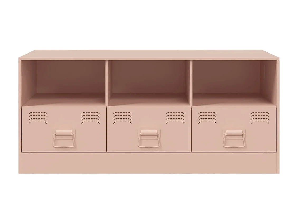 Dafina  Mueble para TV de acero rosa 99x39x44 cm