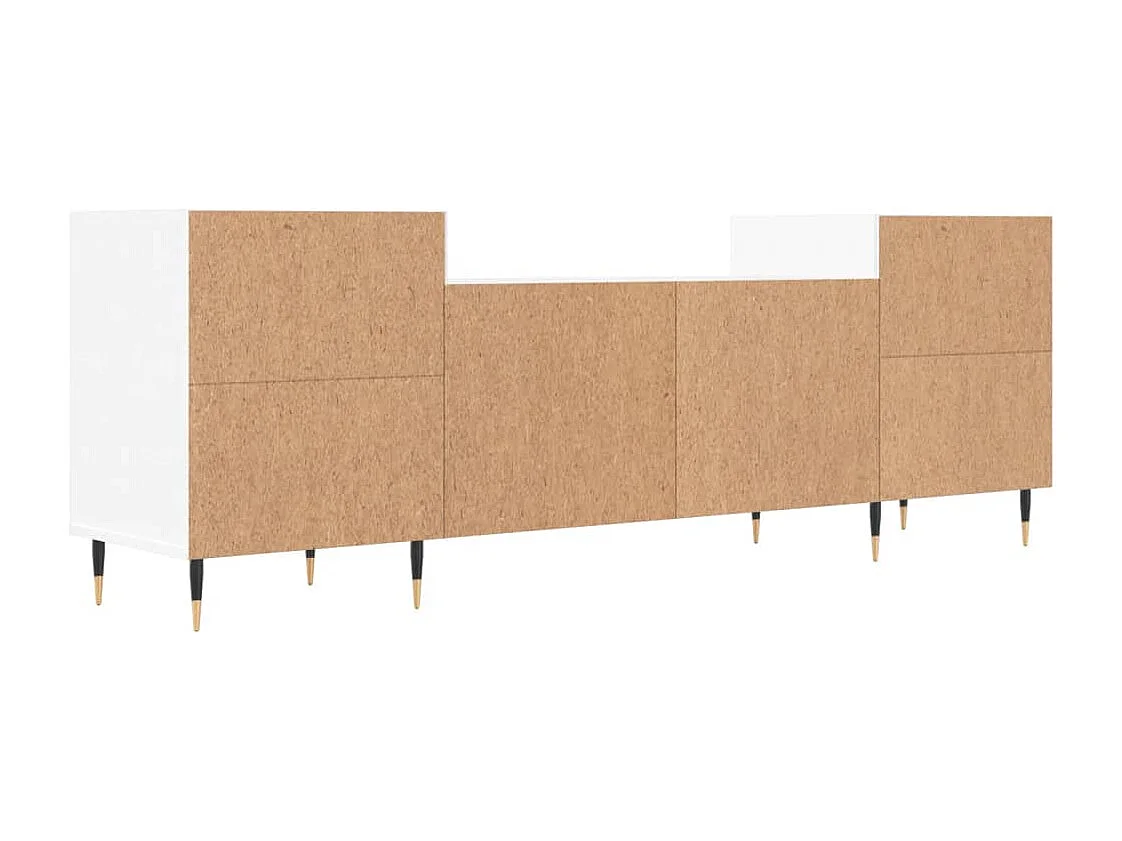 Malik Blake  Meuble TV Blanc 160x35x55 cm Bois d'ingénierie