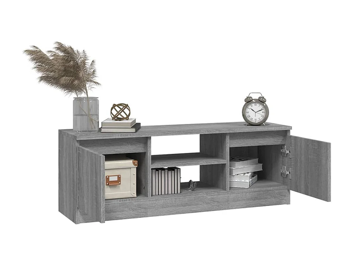 Eugene  Meuble TV avec porte Sonoma gris 102x30x36 cm
