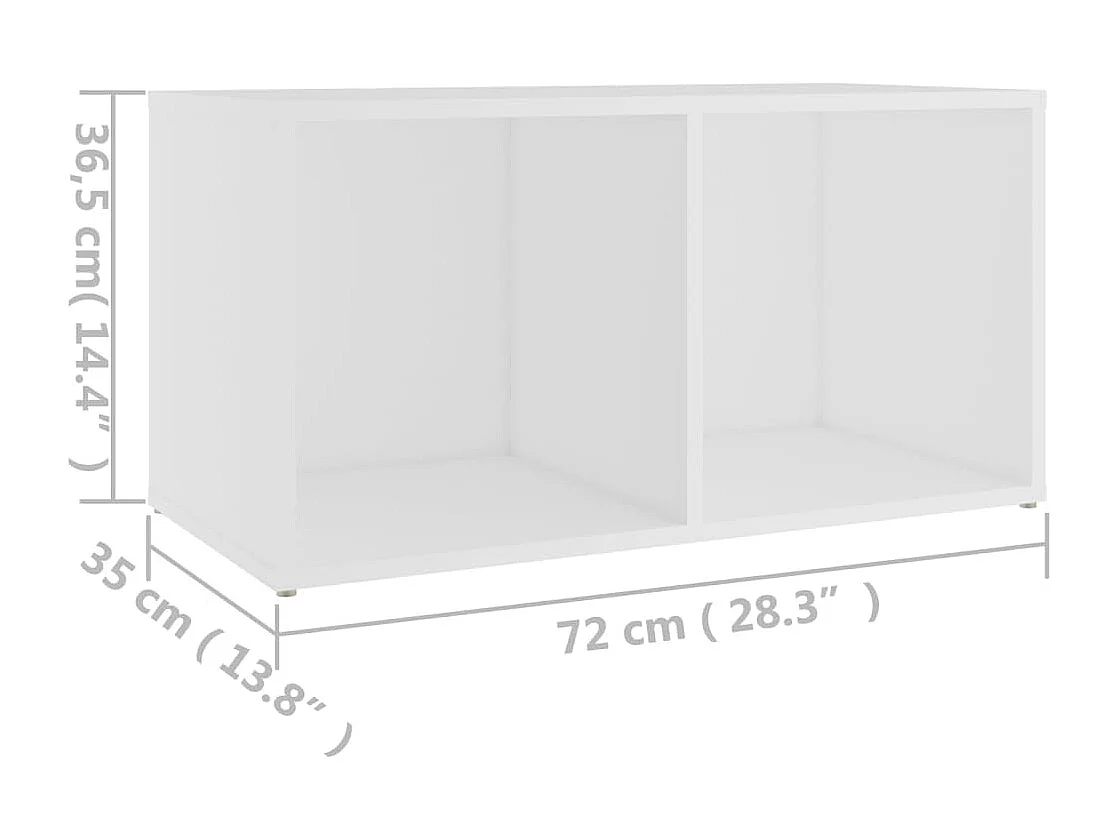 Cootehall  Tv-meubel 72x35x36,5 cm bewerkt hout wit