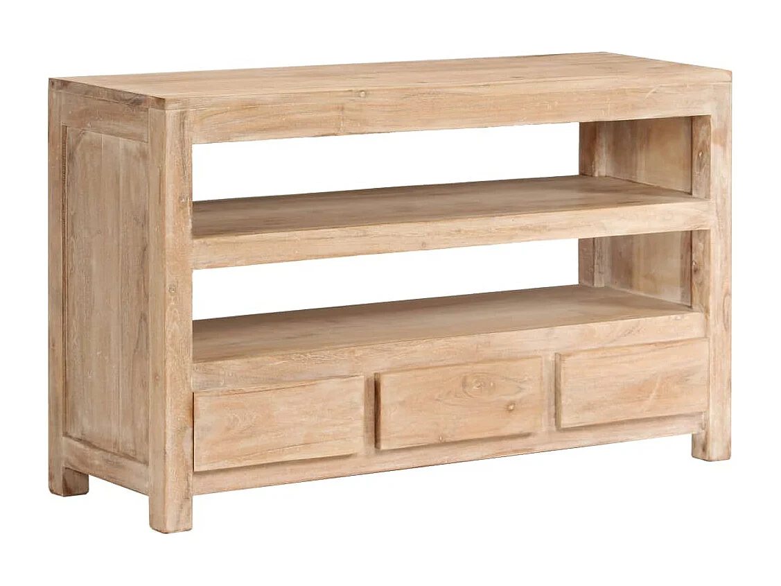 Poul-Erik  Meuble TV Bois d'acacia massif 90 x 30 x 55 cm Marron clair