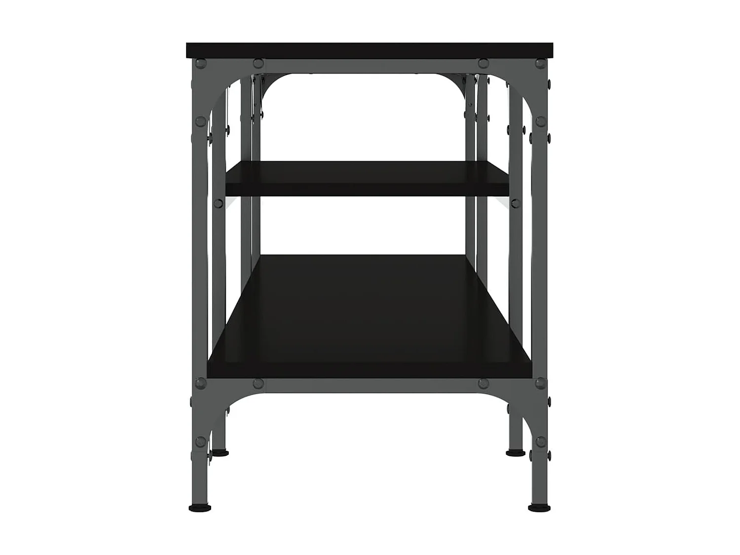 Numa  Meuble TV noir 121x35x45 cm bois d'ingénierie et fer