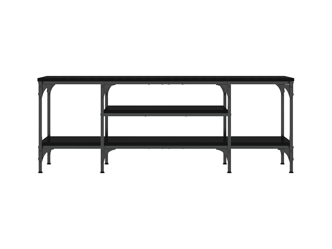 Numa  Mueble de TV erro y madera contrachapada negro 121x35x45 cm