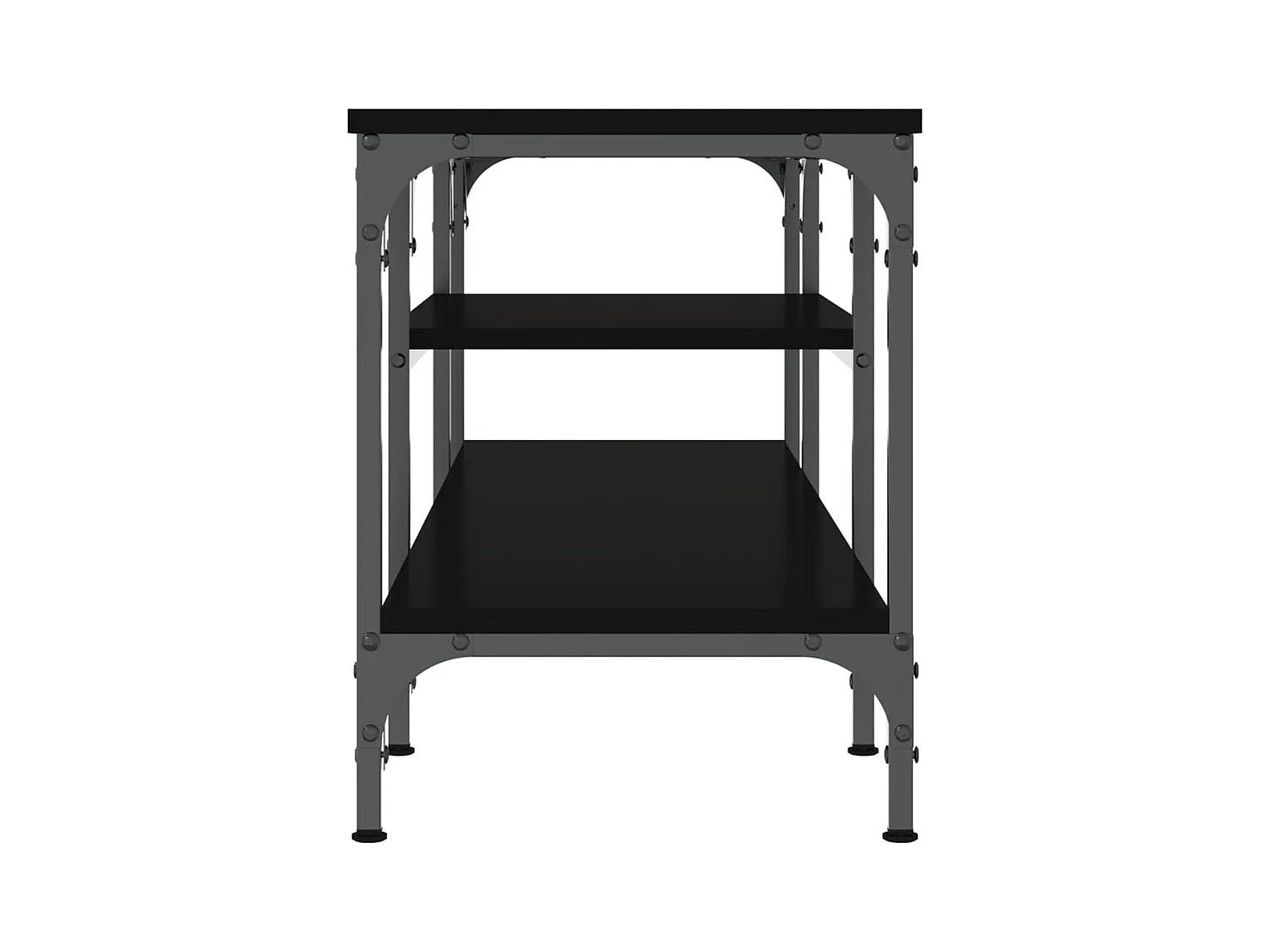 Numa  Mueble de TV erro y madera contrachapada negro 121x35x45 cm