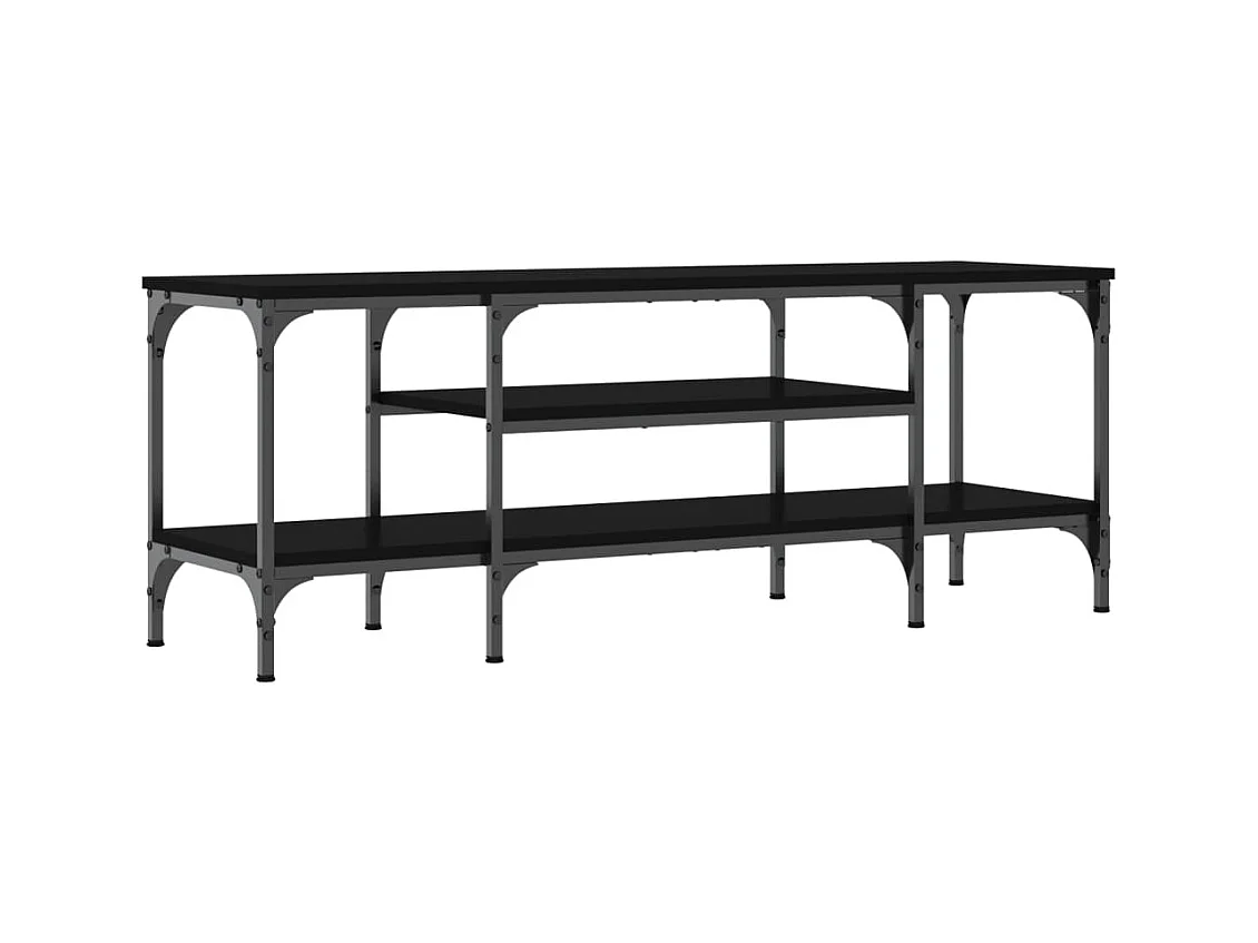 Numa  Mueble de TV erro y madera contrachapada negro 121x35x45 cm