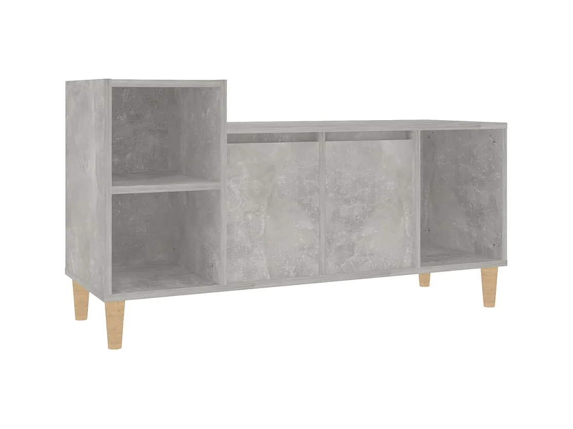 Ibtihal  Meuble TV Gris béton 100x35x55 cm Bois d'ingénierie