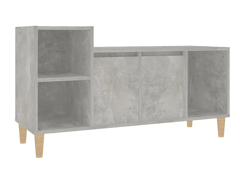 Ibtihal  Mueble para TV madera contrachapada gris hormigón 100x35x55 cm