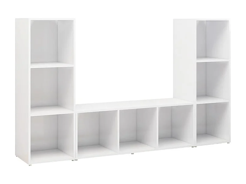 Jacques-Paul  Tv-meubelen 3 st 107x35x37 cm bewerkt hout wit