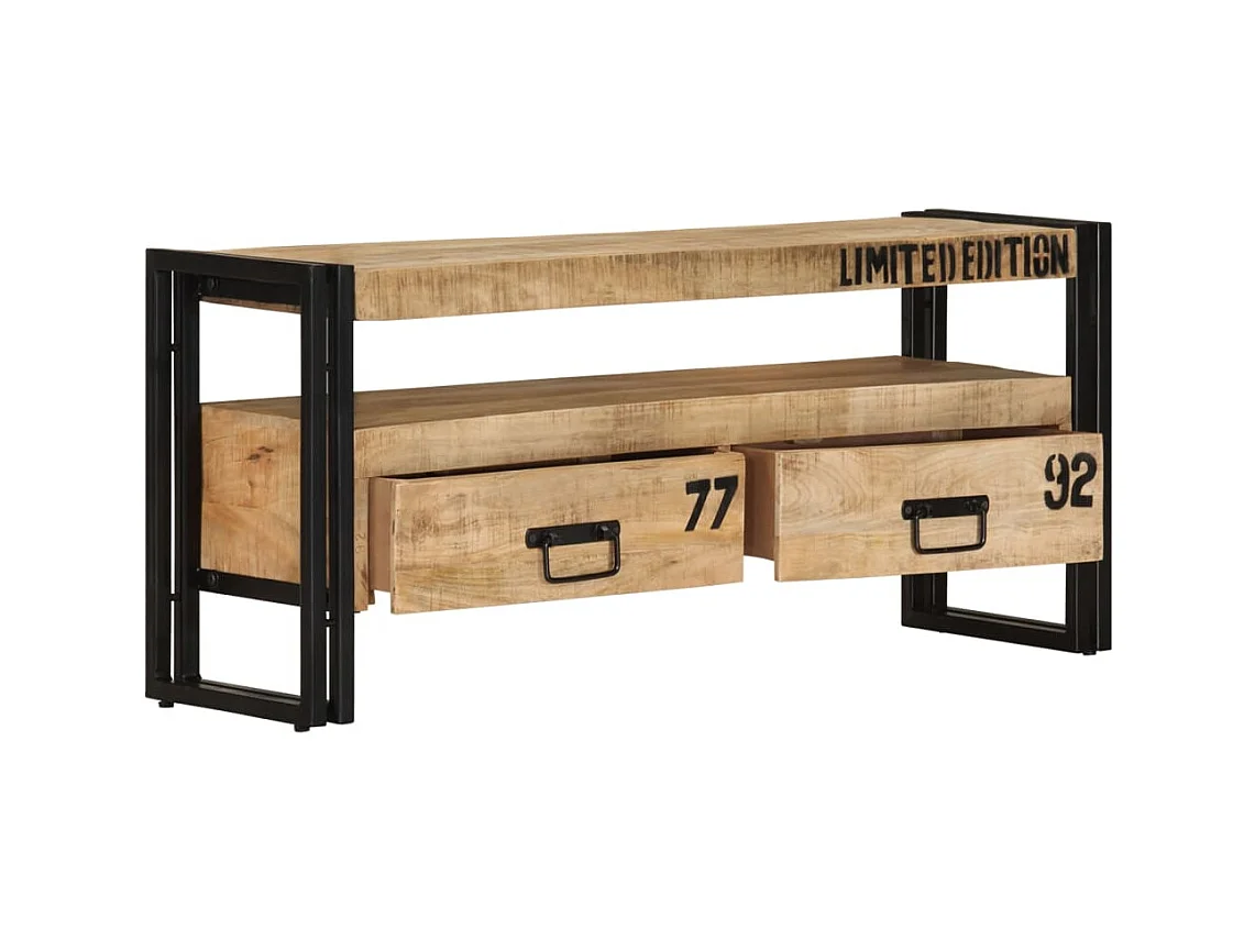 Garden Furniture -  Meuble TV 100x30x45 cm Bois de manguier massif