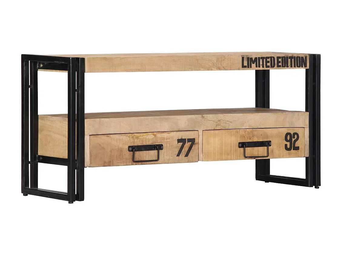 Garden Furniture -  Meuble TV 100x30x45 cm Bois de manguier massif