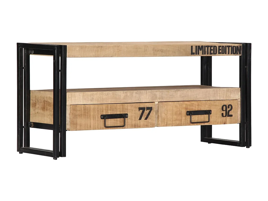 Garden Furniture -  Mueble de TV de madera maciza de mango 100x30x45 cm