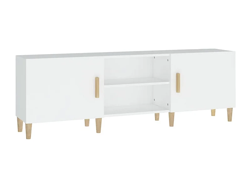 Padborg  Meuble TV Blanc 150x30x50 cm Bois d'ingénierie