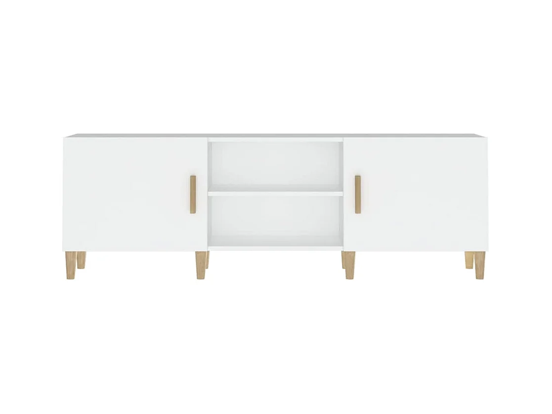 Padborg  Meuble TV Blanc 150x30x50 cm Bois d'ingénierie