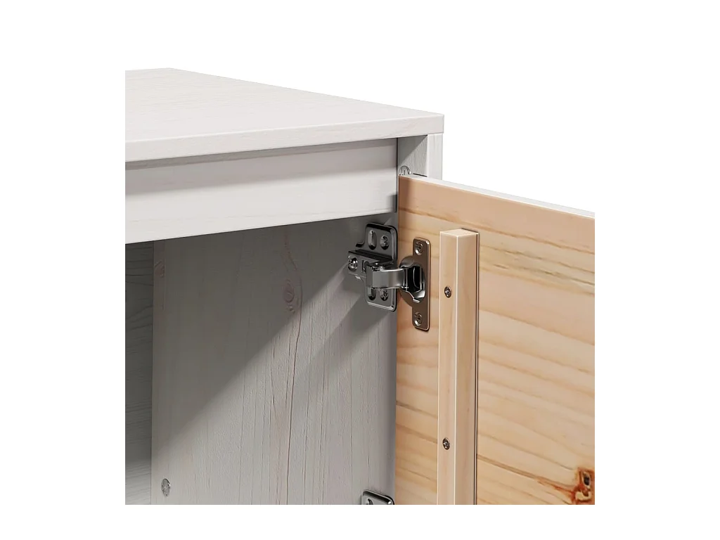 Tapio  Tv-meubel 156x37x45 cm massief grenenhout wit